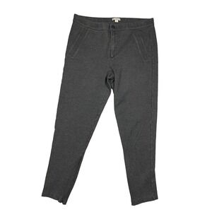 Gap Designed & Crafted Ponte Skinny Pants Womens M Charcoal Grey Zipper Hem